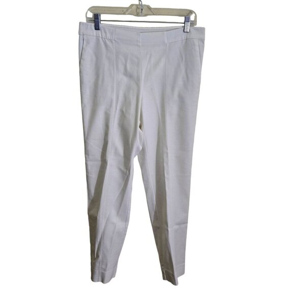 J. Jill White Pull On Essential Slim Ankle Pants Size 10 - Picture 2 of 8